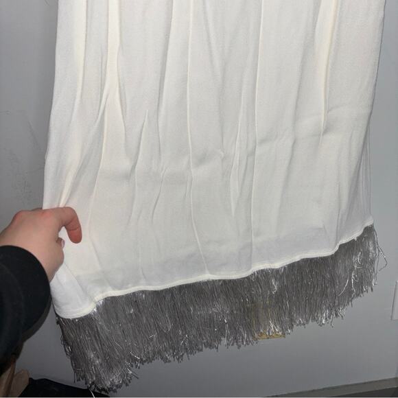 Reformation Sarabeth Dress White Fringe - Picture 4 of 9